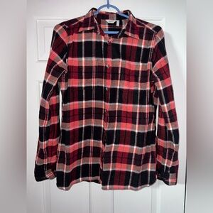 Woolrich Red and Black Plaid Shirt Medium